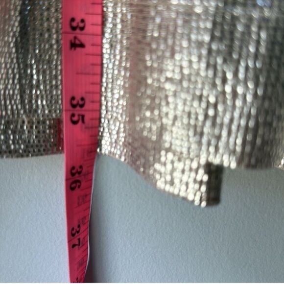 Sabina Musayev Shimmer Short Sleeve V Neck Waist Tie Dress - Picture 11 of 11